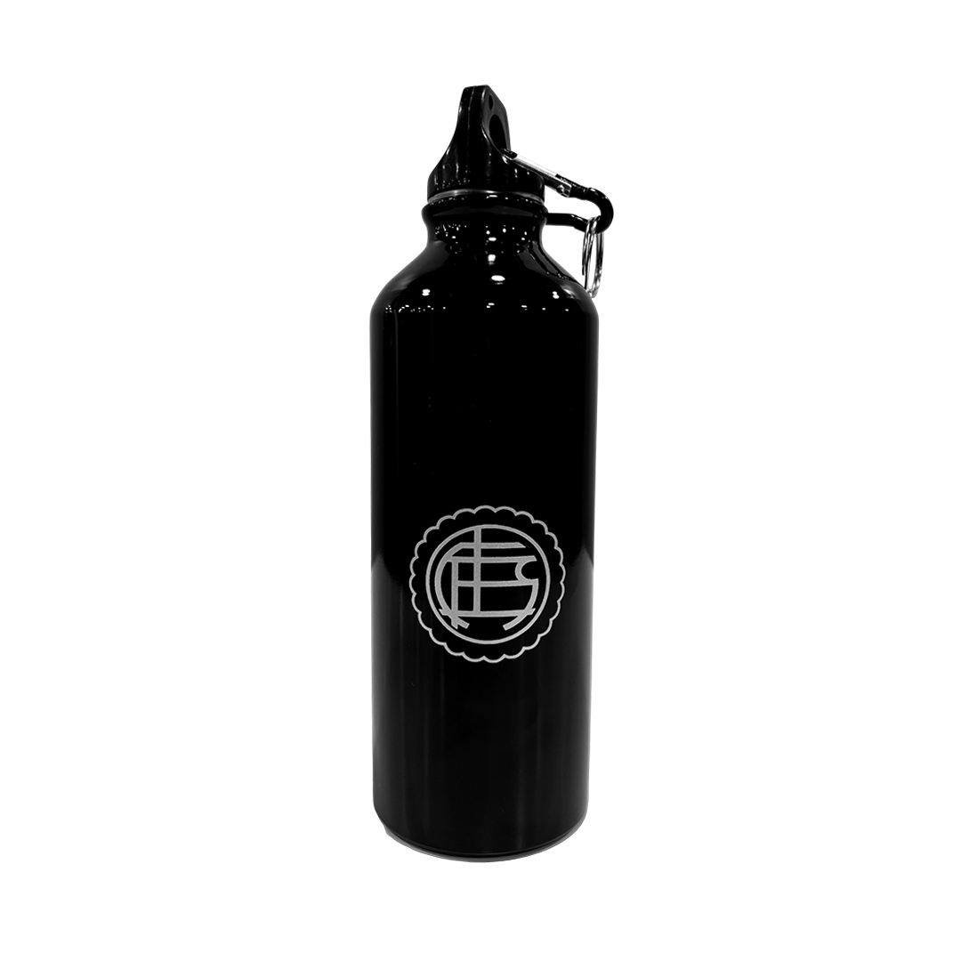 BOTELLA ALUMINIO MOSQUETÓN NEGRA
