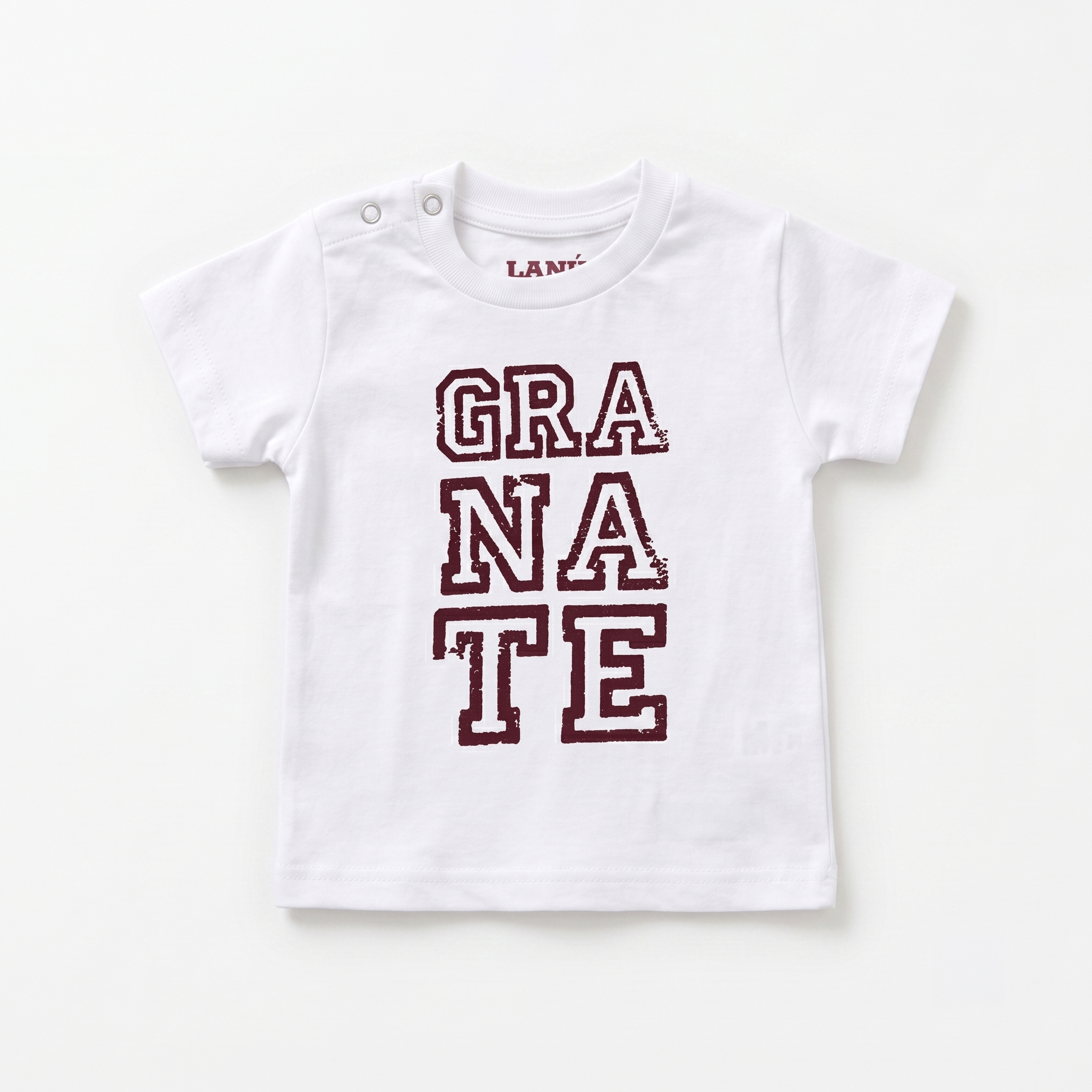 REMERA BEBÉ "GRANATE" - BLANCA