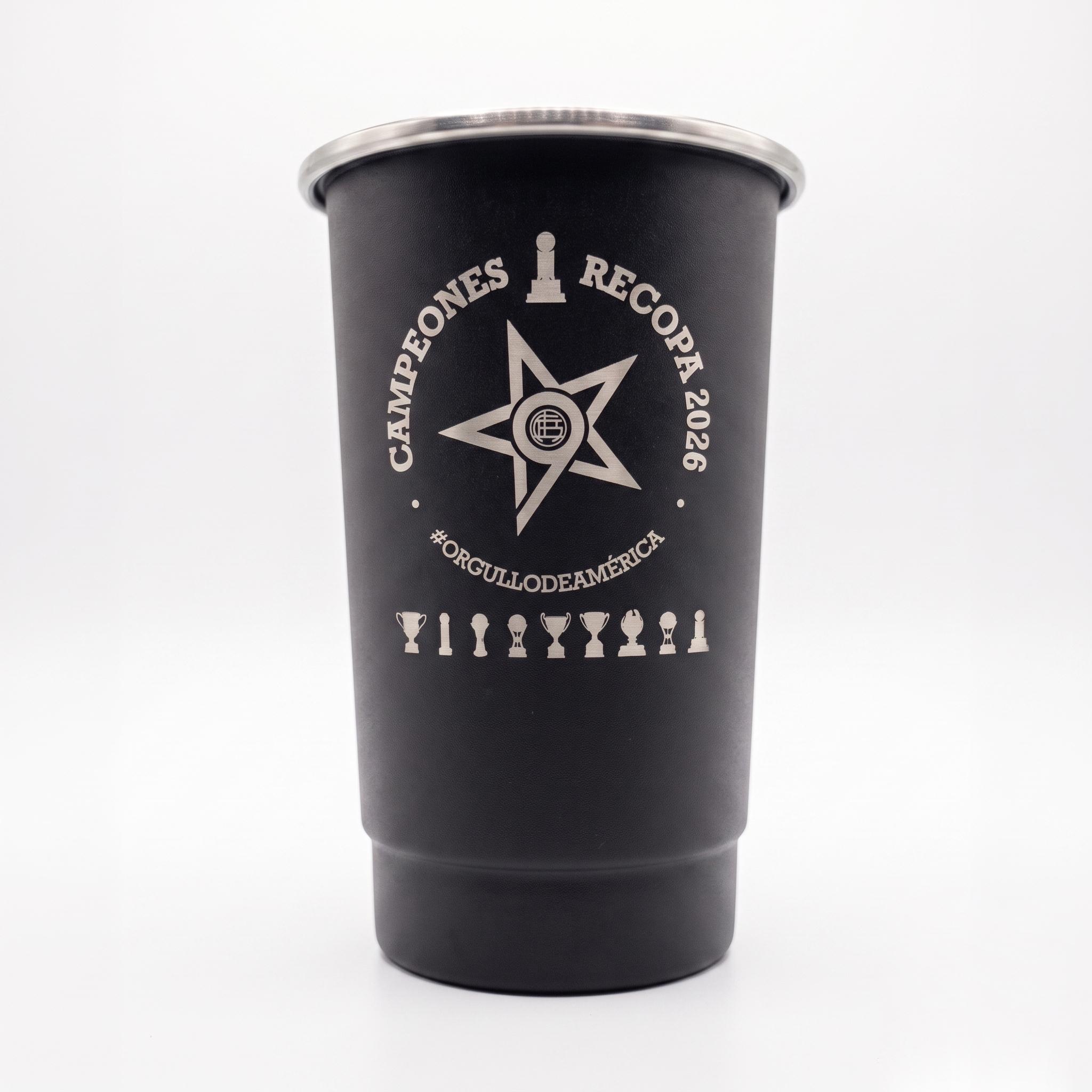 VASO FERNETERO METÁLICO RECOPA NEGRO