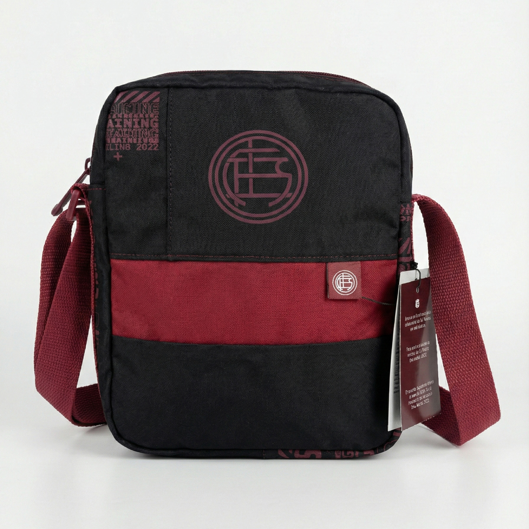 MORRAL NEGRO FRANJA GRANATE - TBN x FUNDACIÓN