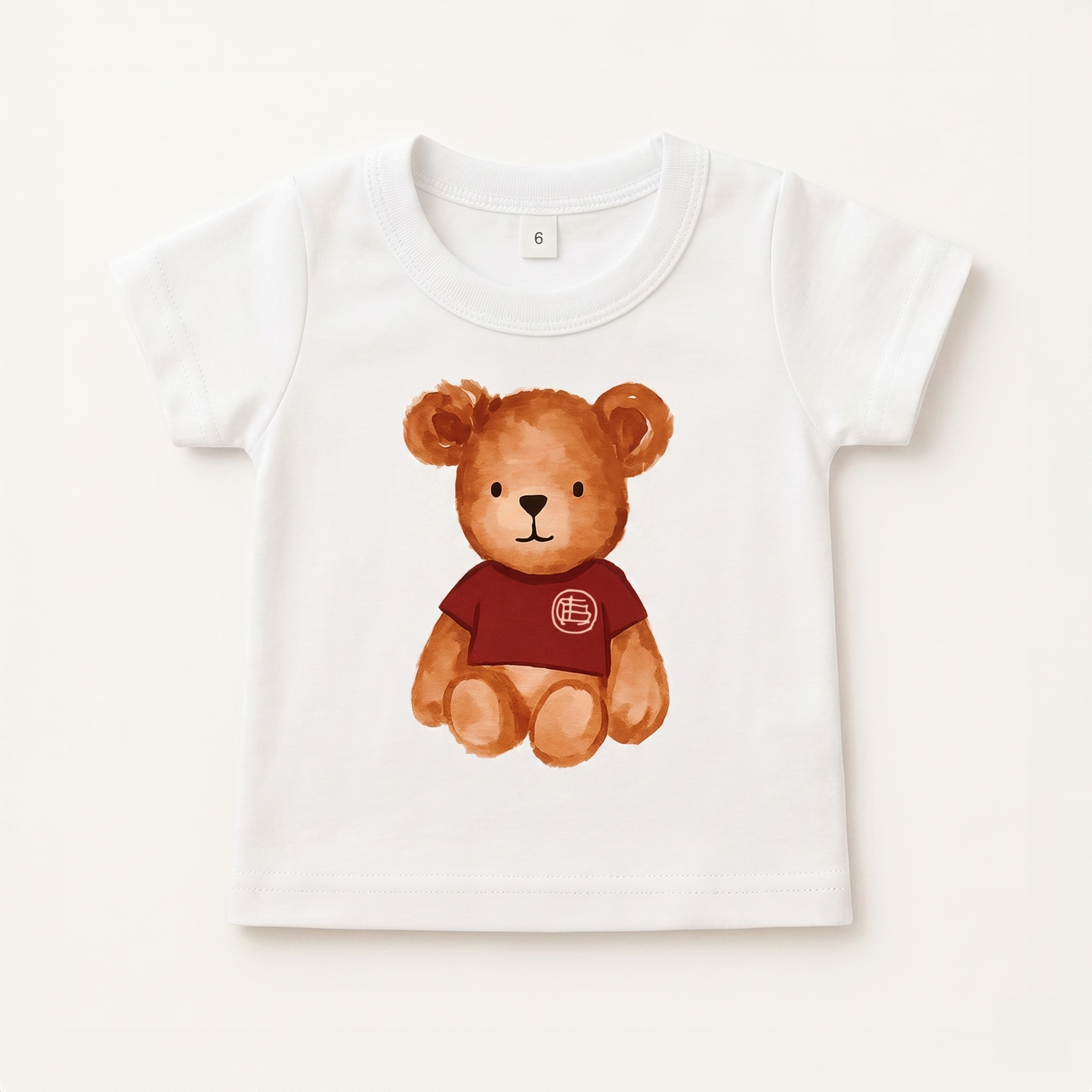 REMERA BEBÉ OSITO BLANCA